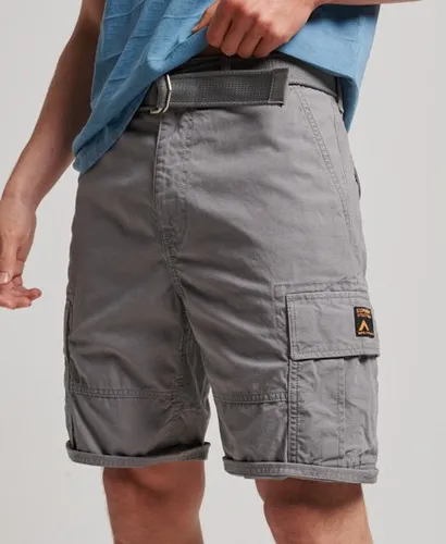 Superdry Men's Heavy Cargo-Shorts aus Bio-Baumwolle Grau