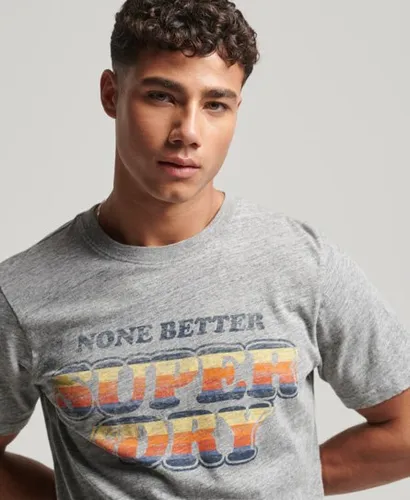 Superdry Men's Klassisches Vintage Cooper T-Shirt Grau