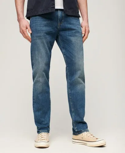 Superdry Men's Schmale Vintage-Jeans mit Geradem Bein Blau