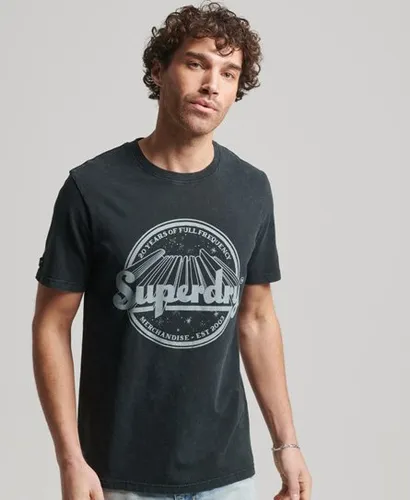 Superdry Men's Vintage Merch Store T-Shirt Schwarz