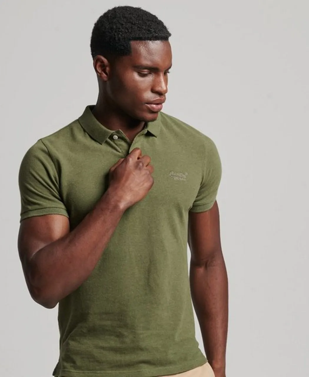 Superdry Poloshirt CLASSIC PIQUE POLO Thrift Olive Marl
