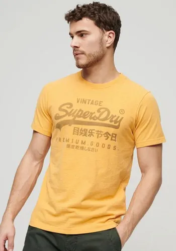 Superdry T-Shirt Basic Shirt CLASSIC VL HERITAGE T SHIRT mit Logodruck (Klassische Passform mit Rundhalsausschnitt) aus pflegeleichter Baumwolle für e...