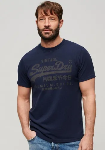 Superdry T-Shirt Basic Shirt CLASSIC VL HERITAGE T SHIRT mit Logodruck (Klassische Passform mit Rundhalsausschnitt) aus pflegeleichter Baumwolle für e...
