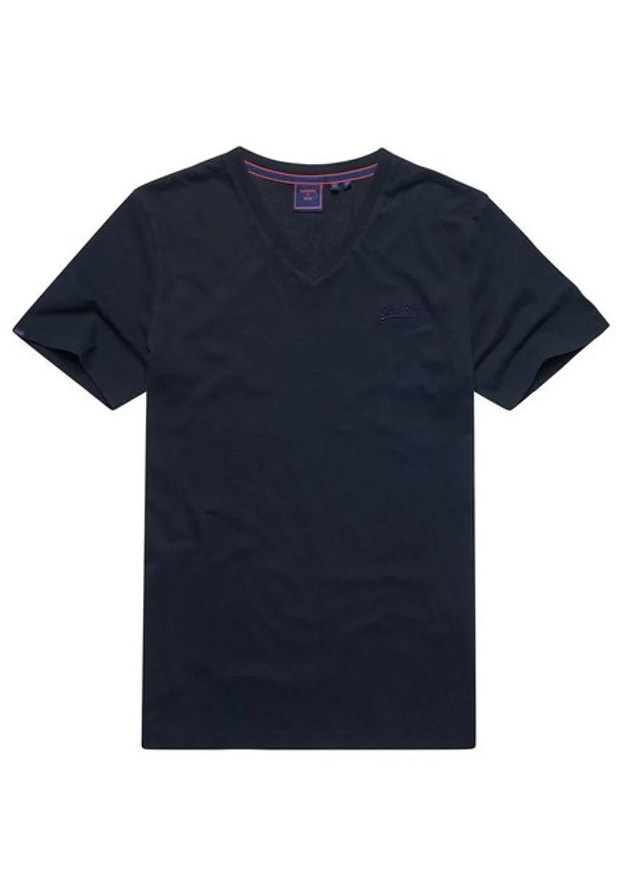 Superdry T-Shirt Superdry T-Shirt VINTAGE LOGO EMB VEE TEE Eclipse Navy Dunkelblau