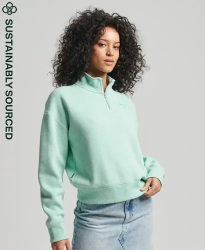 Superdry Women's Henley Sweatshirt aus Bio-Baumwolle mit Vintage Logo