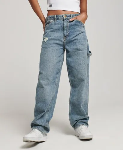 Superdry Women's Vintage Carpenter Jeans aus Bio-Baumwolle Hellblau