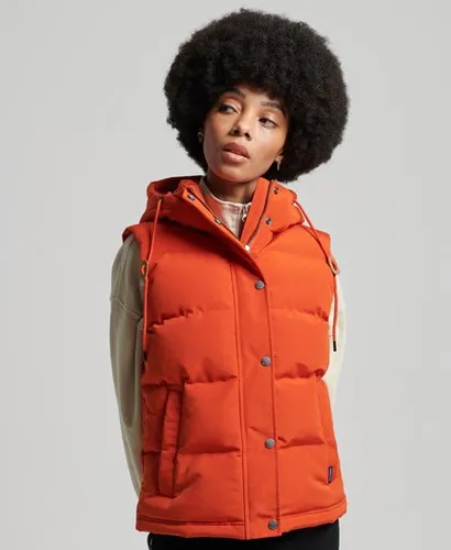 Superdry Women's Vintage Everest Kapuzenweste Orange