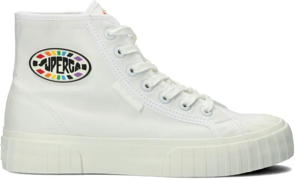 Superga Damen Sneaker High 2696 Strip Multic Logo - Weiß