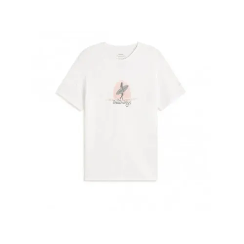 Surfer-Print Weißes T-Shirt Ecoalf