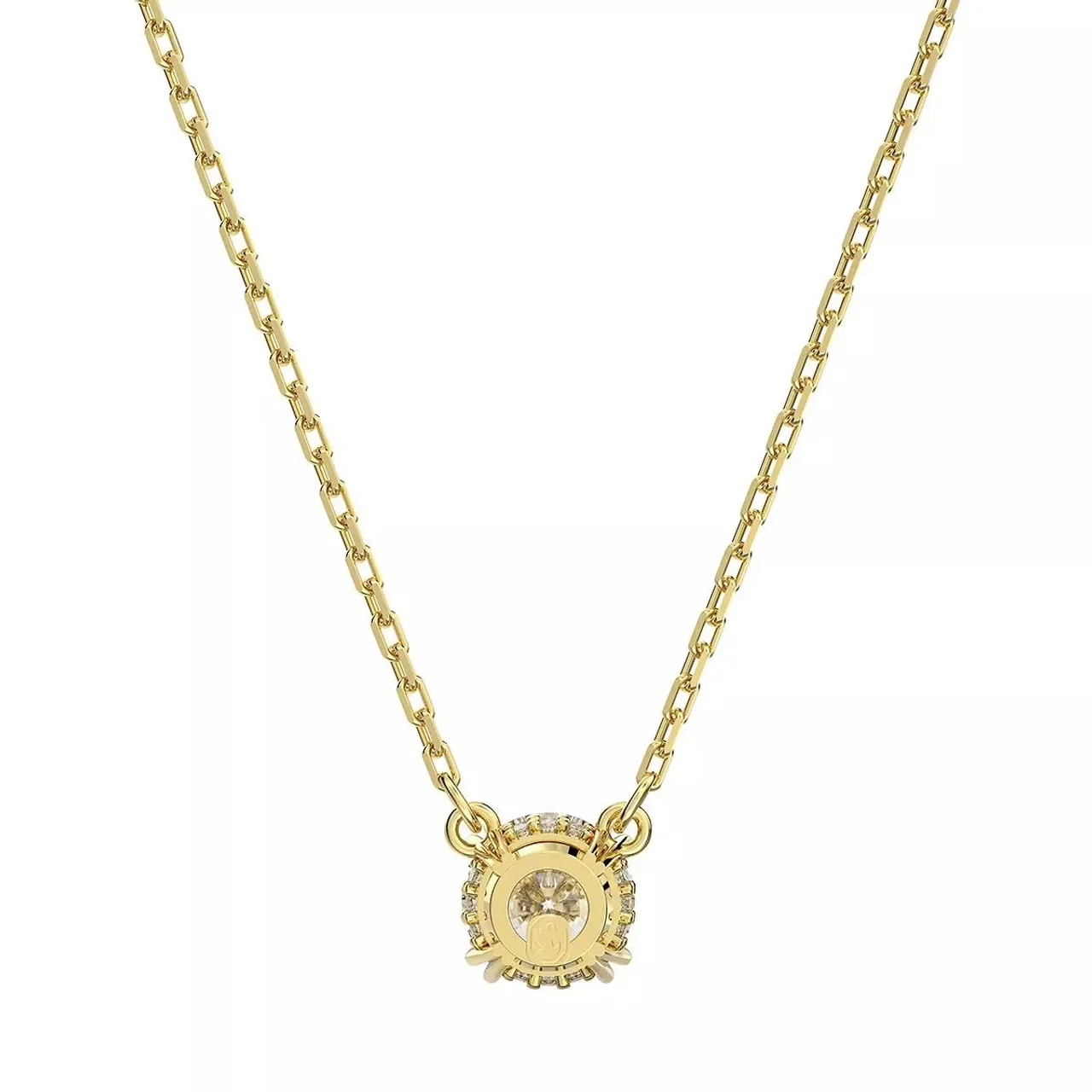 Swarovski Halskette - Constella Necklace Round cut Gold-tone plated - Gr. unisize - in Weiß - für Damen