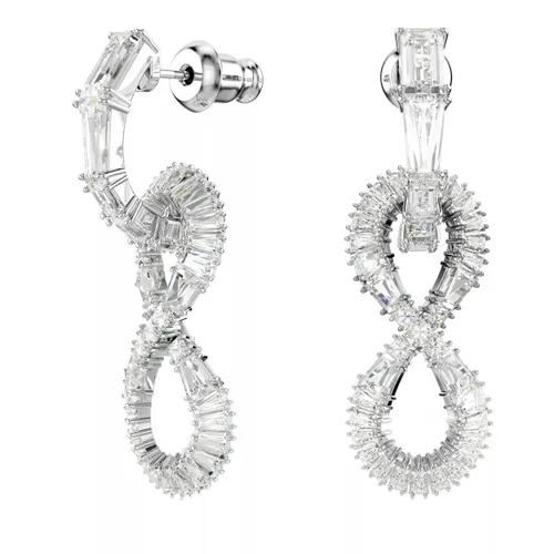Swarovski Ohrringe - Hyperbola drop earrings, Infinity, Rhodium plated - Gr. unisize - in Weiß - für Damen