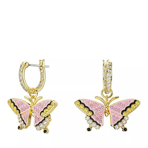 Swarovski Ohrringe - Idyllia drop earrings, Butterfly, Gold-tone plated - Gr. unisize - in Mehrfarbig - für Damen