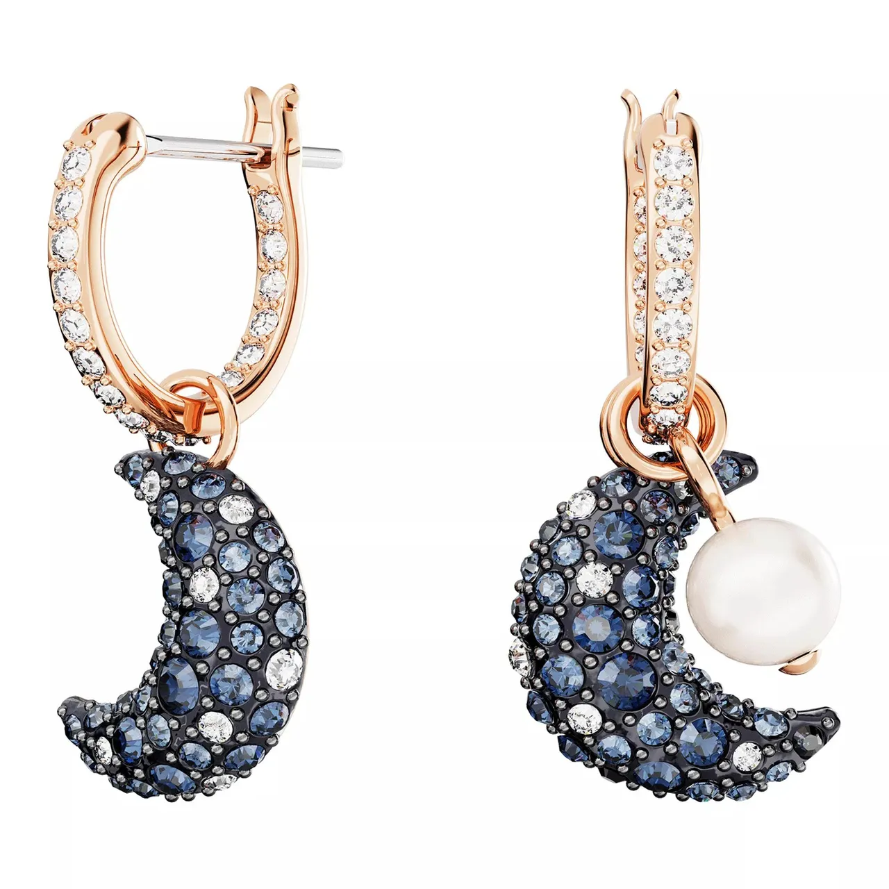 Swarovski Ohrringe - Luna drop earrings, Asymmetrical design, Moon, - Gr. unisize - in Mehrfarbig - für Damen