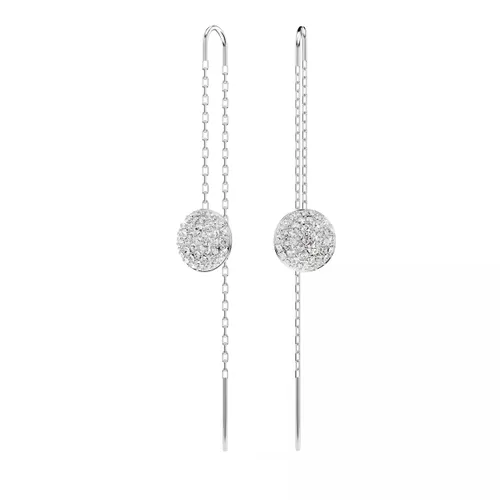 Swarovski Ohrringe - Meteora drop earrings, Rhodium plated - Gr. unisize - in Weiß - für Damen