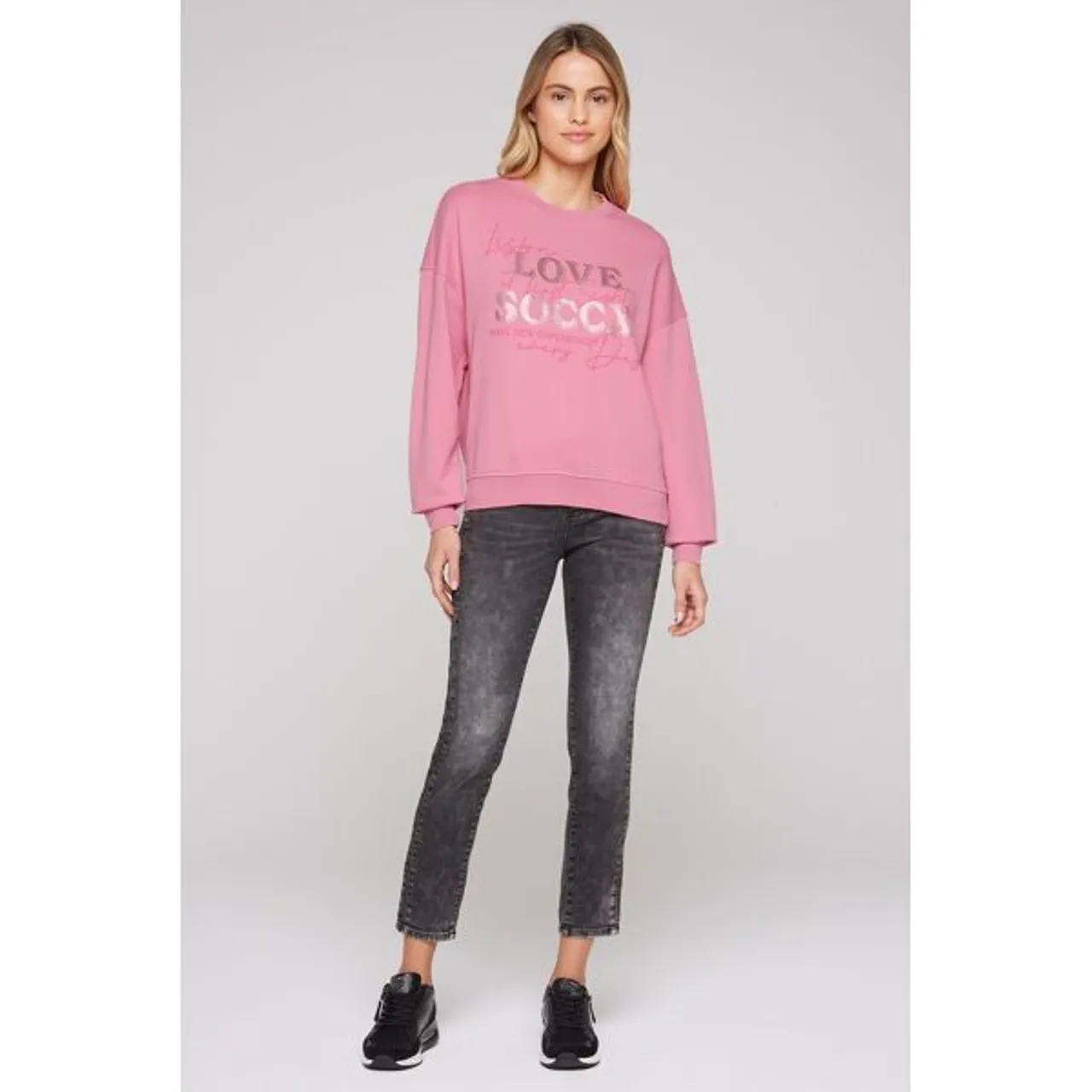 Sweater SOCCX Gr. S, pink (happy pink) Damen Sweatshirts Oversize Shirts