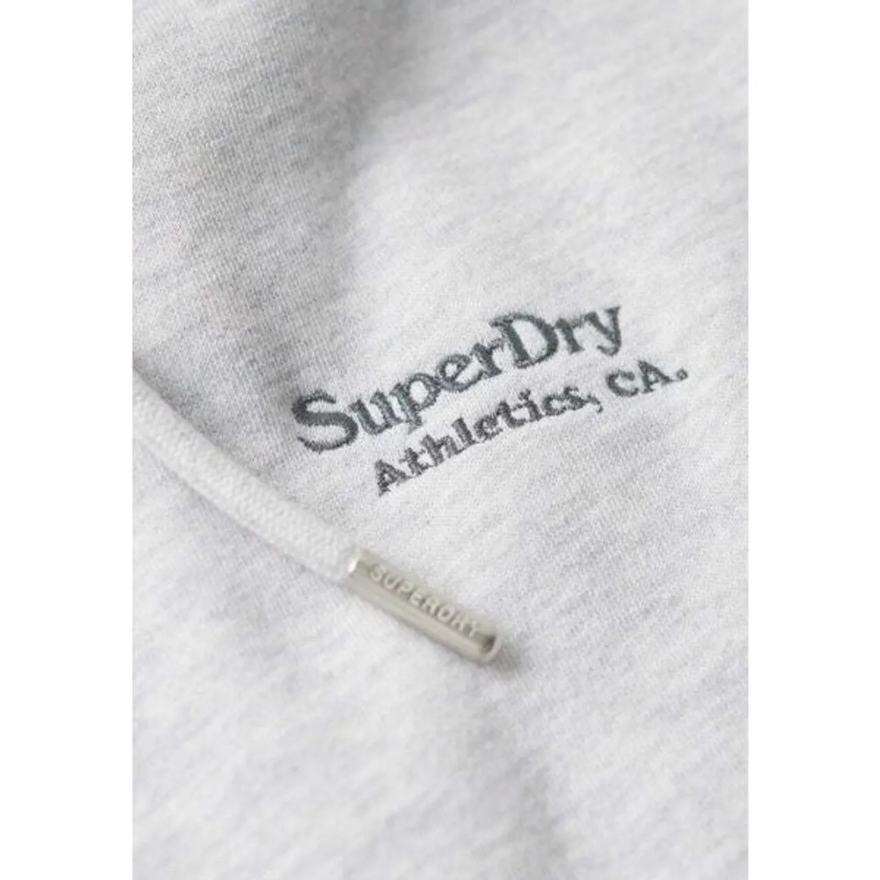 Sweatkleid SUPERDRY "ESSENTIAL HOODED SWEAT DRESS" Gr. XS, N-Gr, grau (grey marl) Damen Kleider Freizeitkleider
