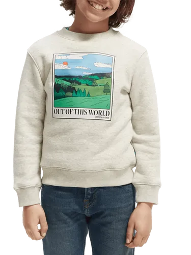 Sweatshirt aus Bio-Baumwolle mit Rundhalsausschnitt und Artwork - Größe 4 - Multicolor - Junge - Sweatshirthirt - Scotch & Soda