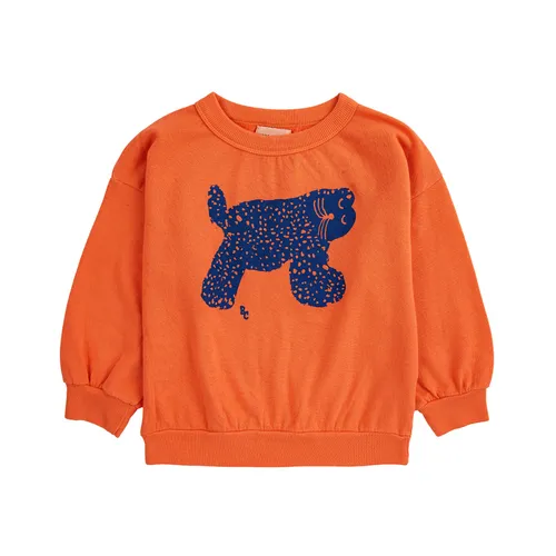 Sweatshirt BIG CAT in orange