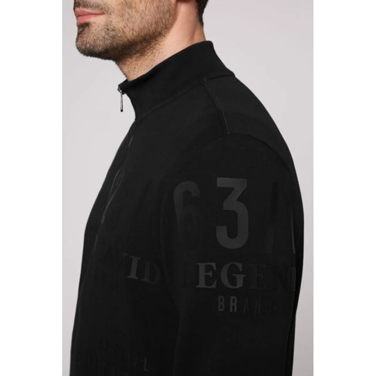 Sweatshirt CAMP DAVID Gr. L, schwarz (black) Herren Sweatshirts -jacken