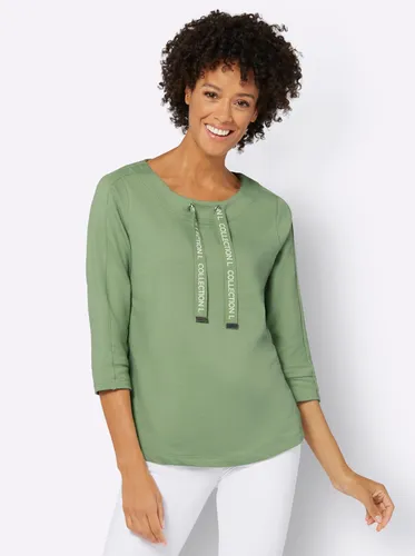 Sweatshirt CASUAL LOOKS Gr. 36, grün (eucalyptus) Damen Sweatshirts