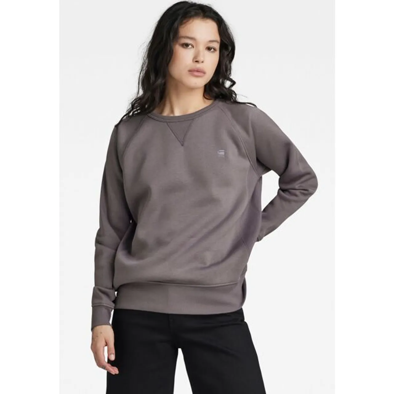 Sweatshirt G-STAR RAW "Premium core 2.0" Gr. S (36), grau (rabbit) Damen Sweatshirts