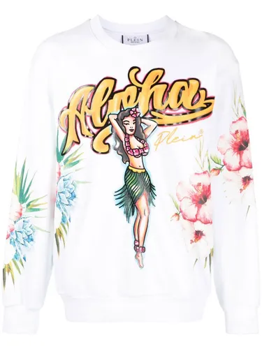 Sweatshirt mit Hawaii-Print