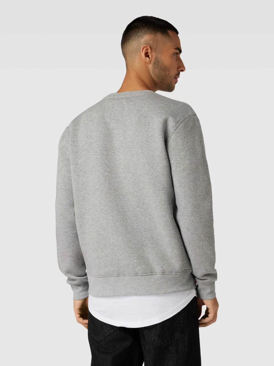 Sweatshirt mit Label-Print Modell 'BASIC'