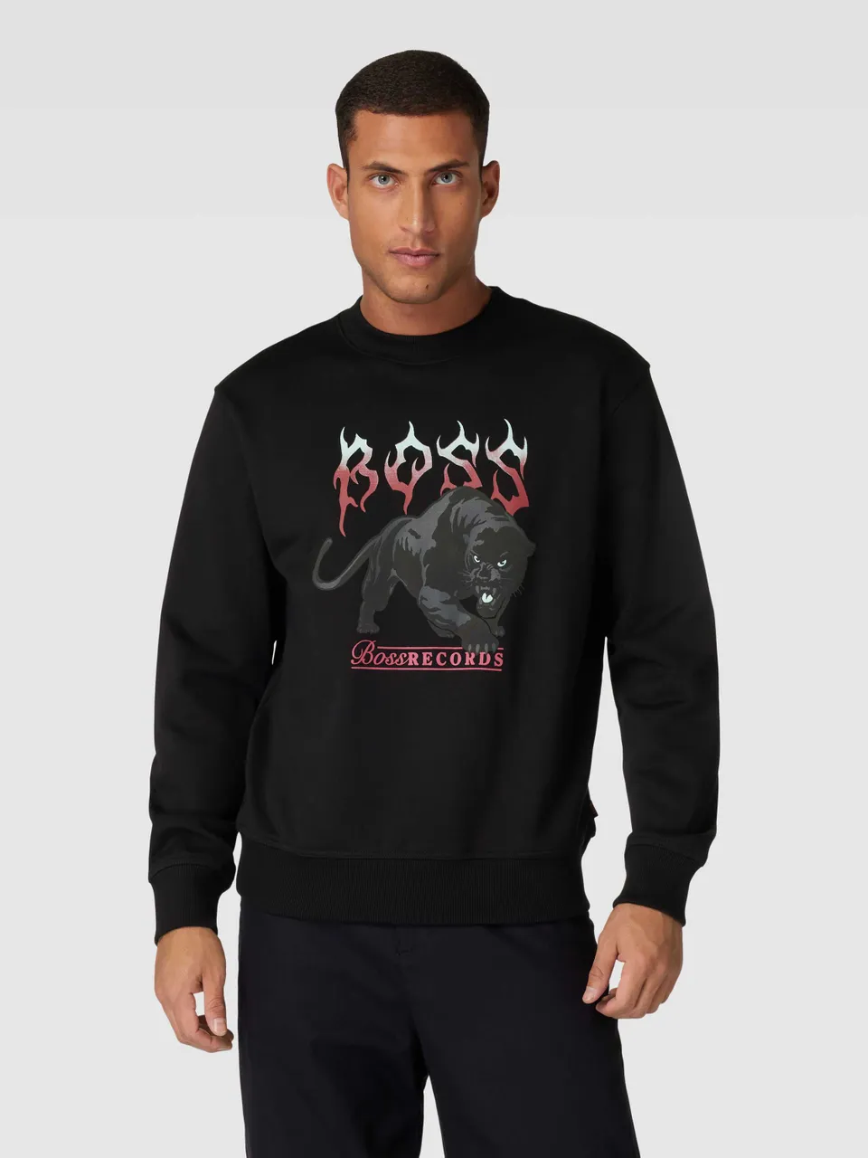 Sweatshirt mit Label-Print Modell 'Pantera'
