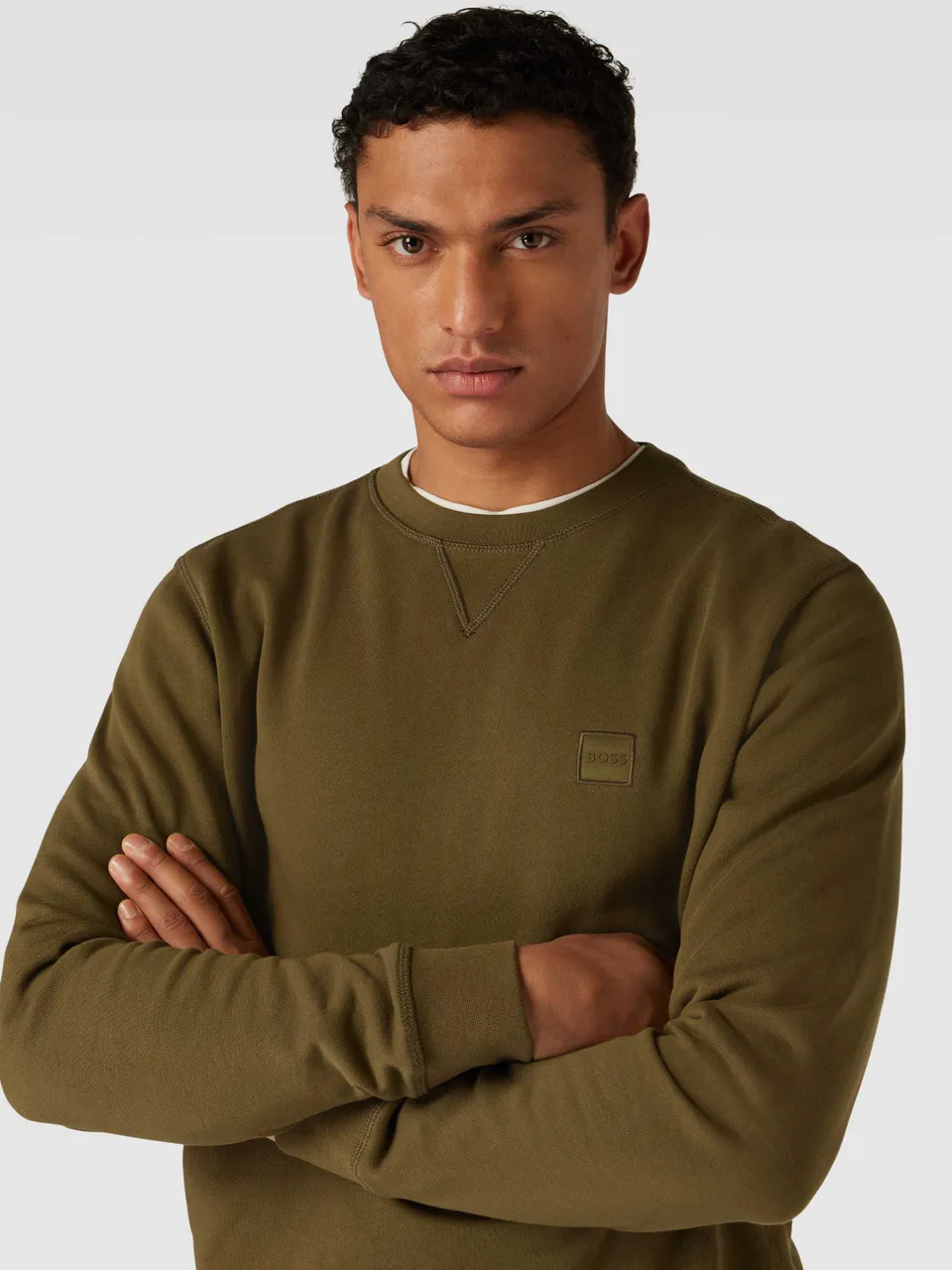 Sweatshirt mit Label-Stitching Modell 'Westart'
