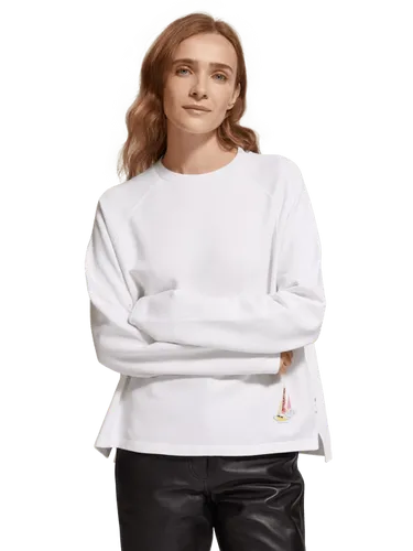 Sweatshirt mit Raglanärmeln und Artwork - Größe XS - Multicolor - Frau - Sweatshirthirt - Scotch & Soda