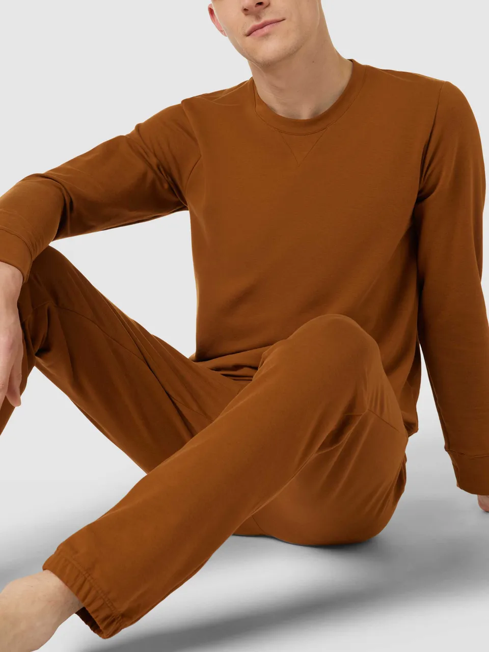 Sweatshirt mit Rundhalsausschnitt Modell 'ENJOY'