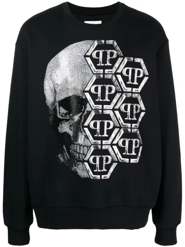 Sweatshirt mit Totenkopf-Print