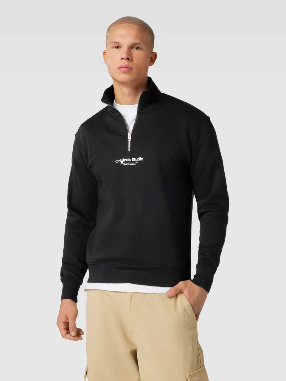 Sweatshirt mit Troyer-Kragen Modell 'JORVESTERBRO'