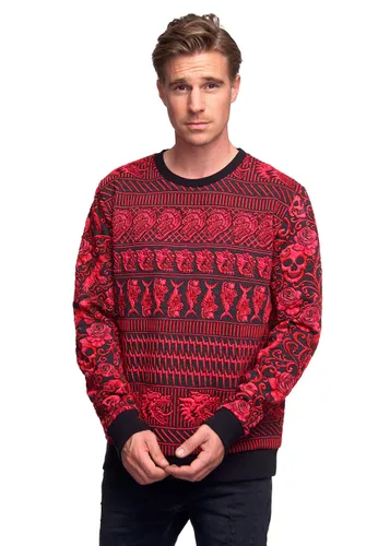 Sweatshirt RUSTY NEAL Gr. XL, rot (rot, schwarz) Herren Sweatshirts