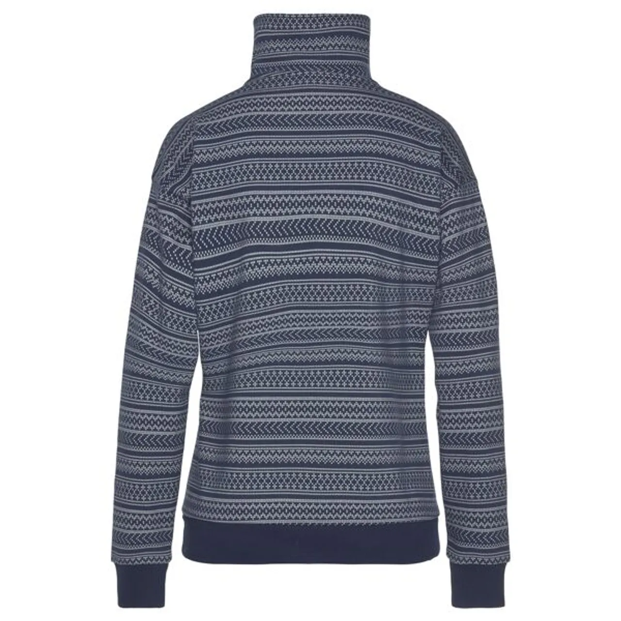 Sweatshirt S.OLIVER Gr. 32/34, blau (navy) Damen Sweatshirts Homewear Oberteile mit Norwegermuster, Loungeanzug