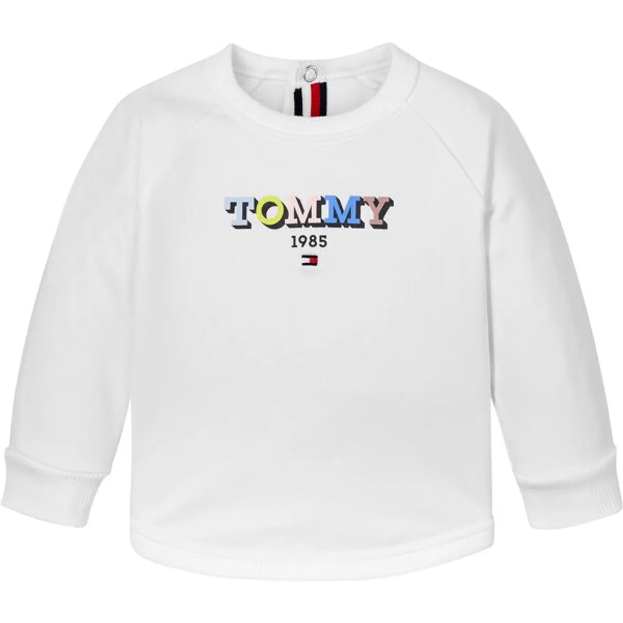Sweatshirt TOMMY HILFIGER "BABY MULTICOLOR SWEATSHIRT" Gr. 92, weiß (white) Baby Sweatshirts