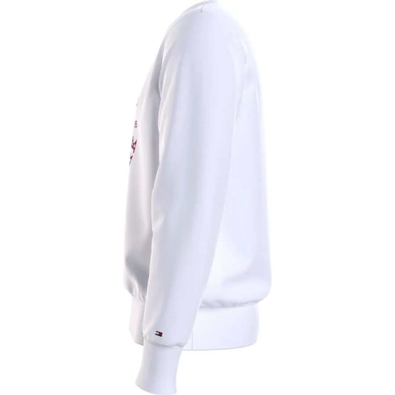 Sweatshirt TOMMY HILFIGER "BIG ICON CREST SWEATSHIRT" Gr. XXL, weiß (white) Herren Sweatshirts mit großem Logo auf der Brust