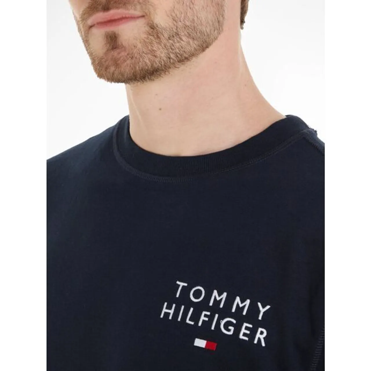 Sweatshirt TOMMY HILFIGER UNDERWEAR "TRACK TOP HWK" Gr. S (48), blau (dunkelblau) Herren Sweatshirts mit Tommy Hilfiger Markenlabel
