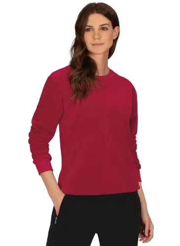 Sweatshirt TRIGEMA "TRIGEMA Nicki-Shirt" Gr. XXXL, rot (rubin) Damen Sweatshirts