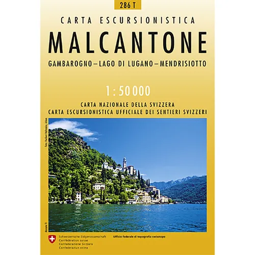 Swisstopo Malcantone 286T Wanderkarte 1:50 000