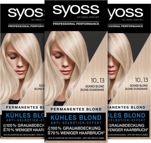 Syoss Color Coloration 10_13 Scandi Blond Stufe 3 (3 x 115