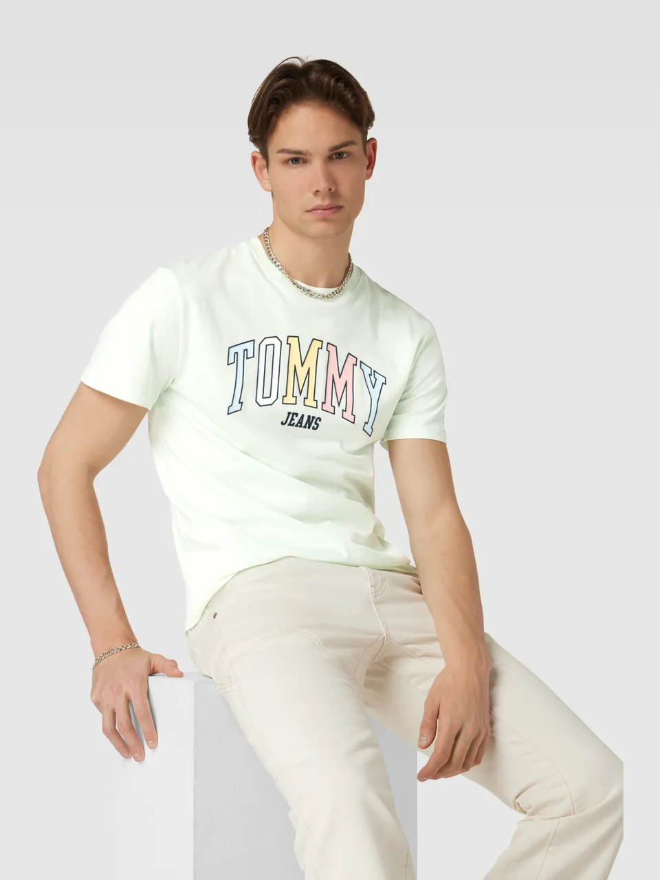 Tommy Hilfiger Tommy Jeans College Pop Cotton T-Shirt DM0DM16401LXW -  Preise vergleichen