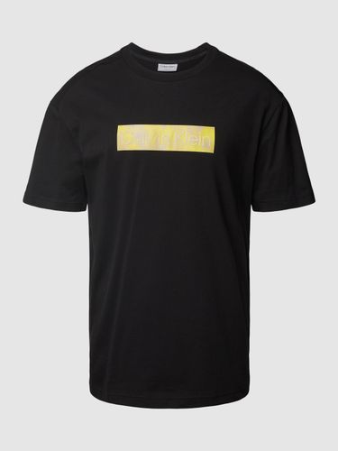 T-Shirt aus reiner Baumwolle mit Label-Print