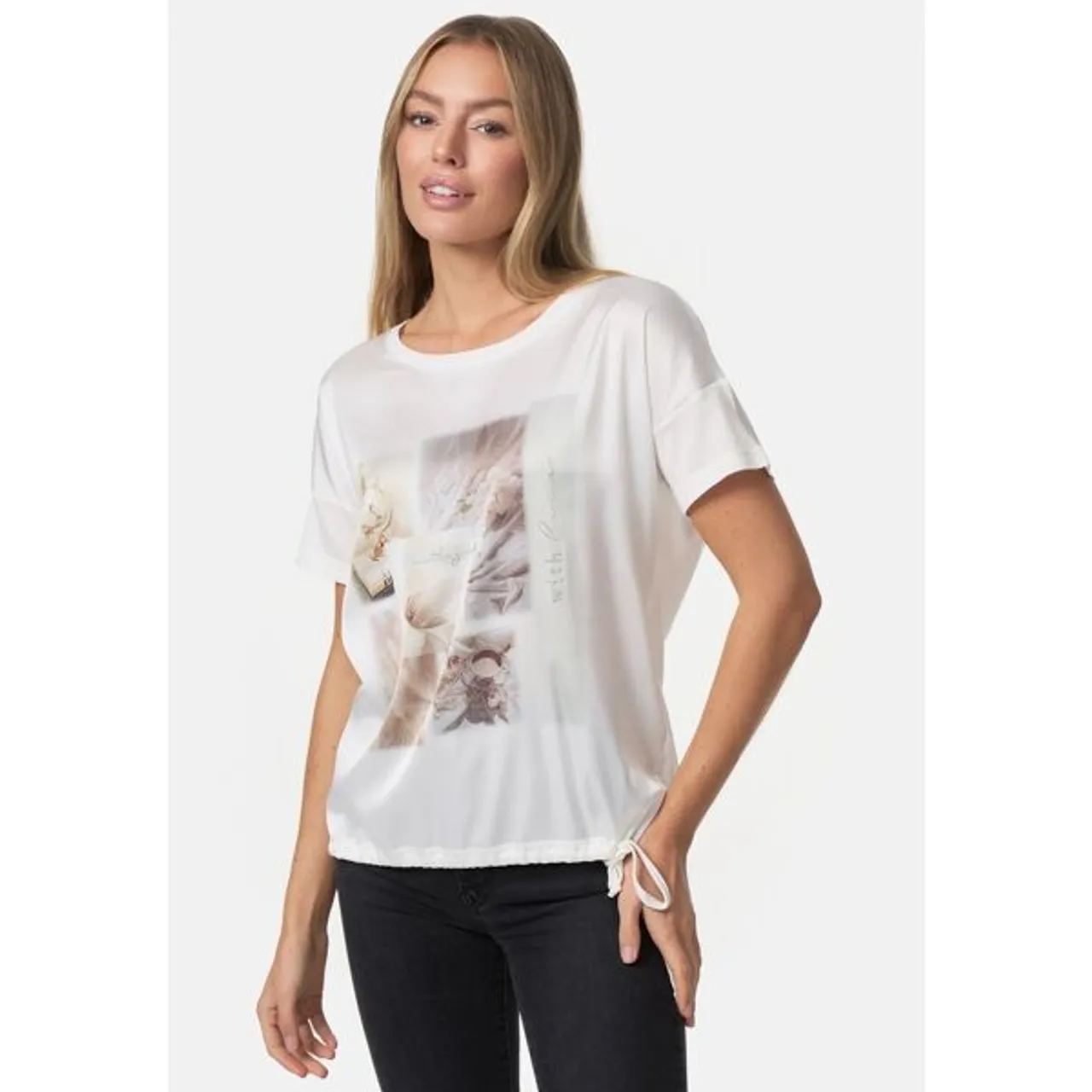 T-Shirt DECAY Gr. S, beige Damen Shirts Print