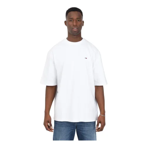 T-Shirt im minimalistischen Stil mit gesticktem Logo Tommy Jeans