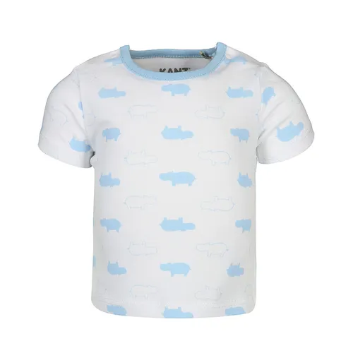 T-Shirt LITTLE HIPPO in weiß/hellblau