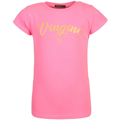 T-Shirt LOGO PRINT in pink glo