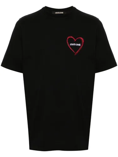 T-Shirt mit aufgesticktem Herz