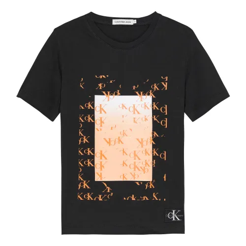 T-Shirt Mit Grafischem Monogramm-Flare Calvin Klein