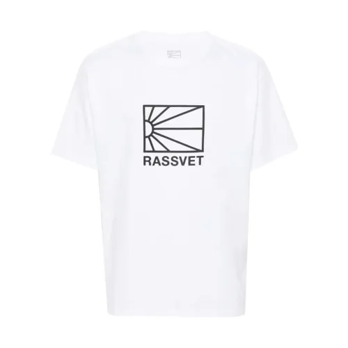 T-Shirt mit großem Logo in Weiß Rassvet